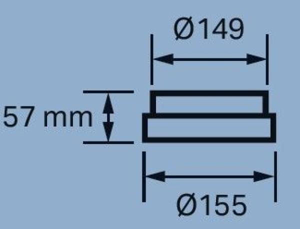 Aduro  Reduzierung Aussen ø 149 mm / Innen Ø 155 mm schwarz